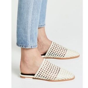 Sol Sana white woven leather Kim flat mules- Size 9/9.5